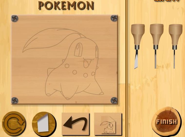 wood carving pokemon game